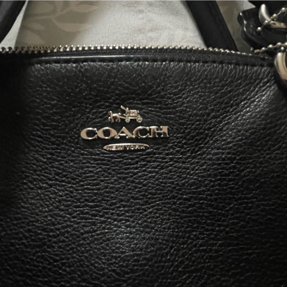 Coach Black Kelsey pebbled leather - Picture 4 of 9